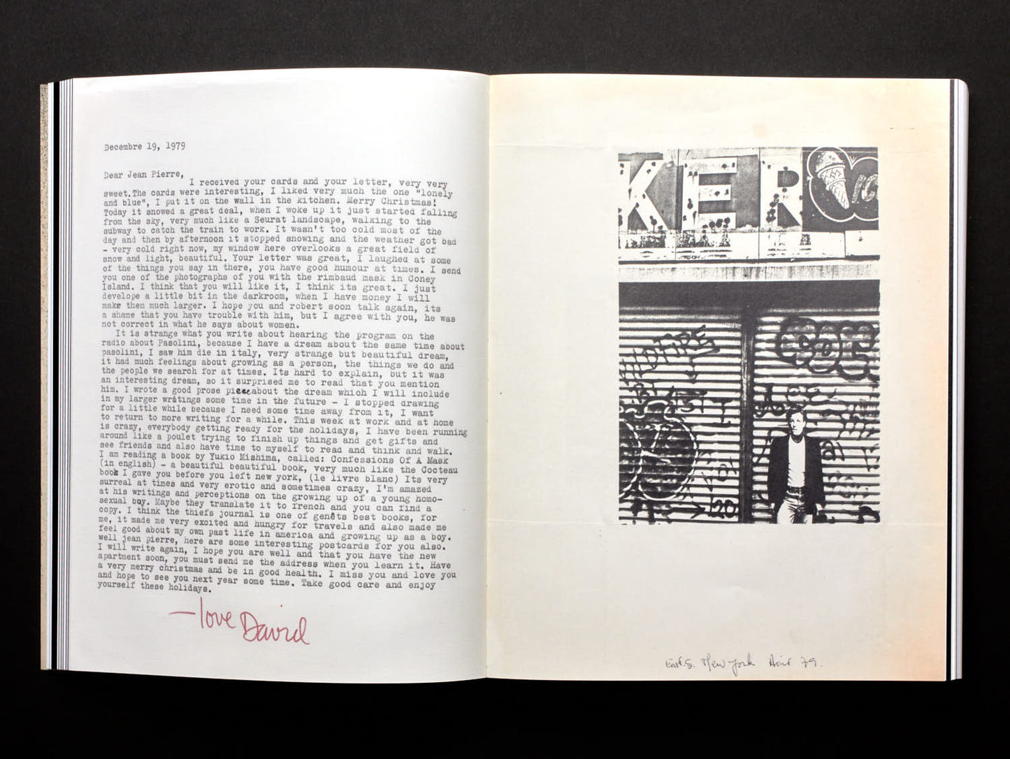 David Wojnarowicz, Dear Jean Pierre