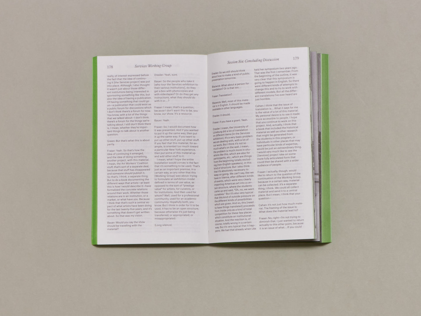 Eric Golo Stone Ed., Folio F: Services Working Group