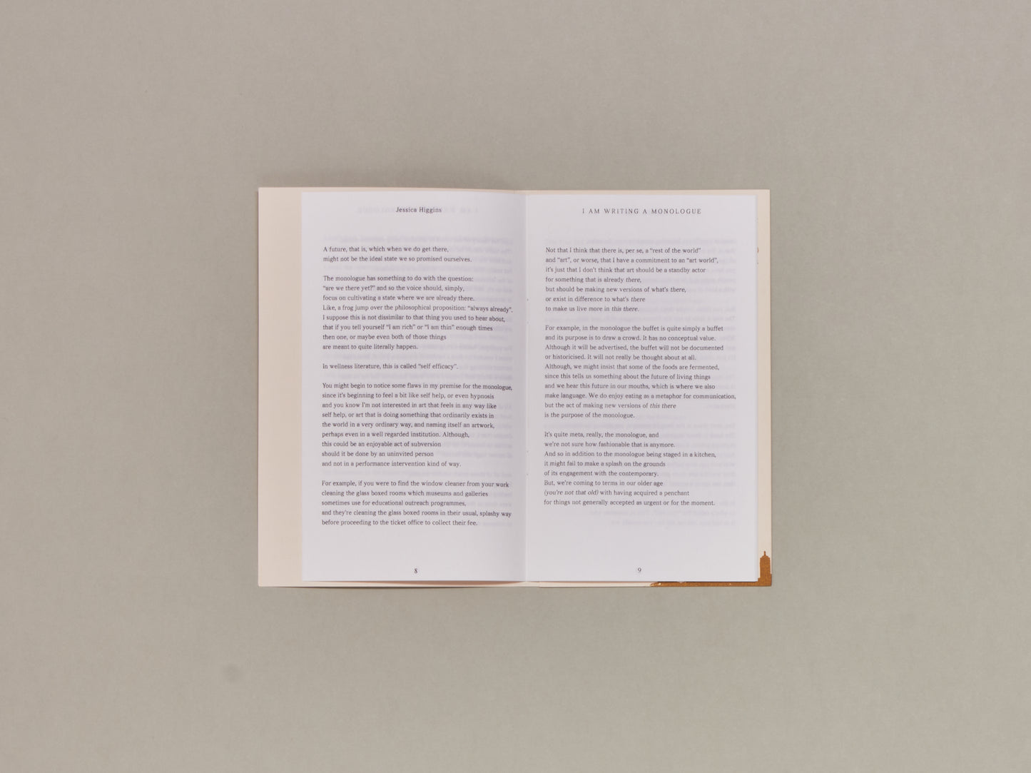 Jessica Higgins, I AM WRITING A MONOLOGUE