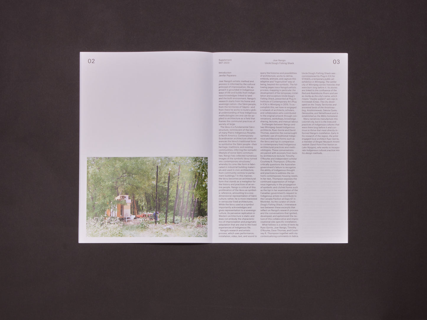 Jenifer Papararo (Ed.), Supplement 7: Uncle Doug’s Fishing Shack