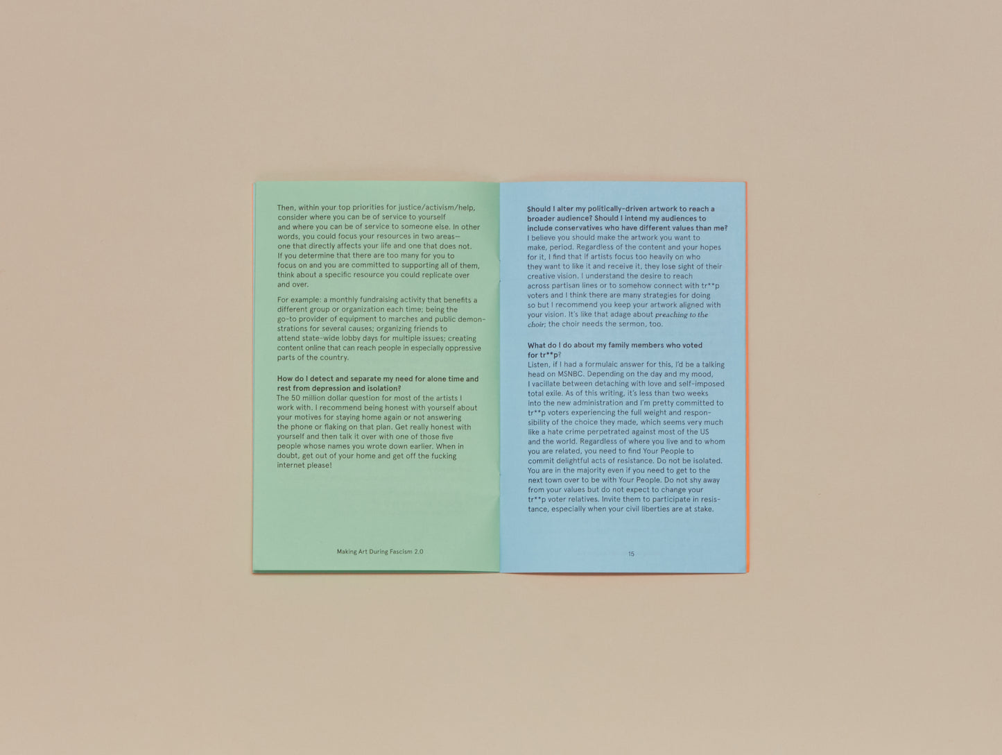 Beth Pickens, Making Art During Fascism