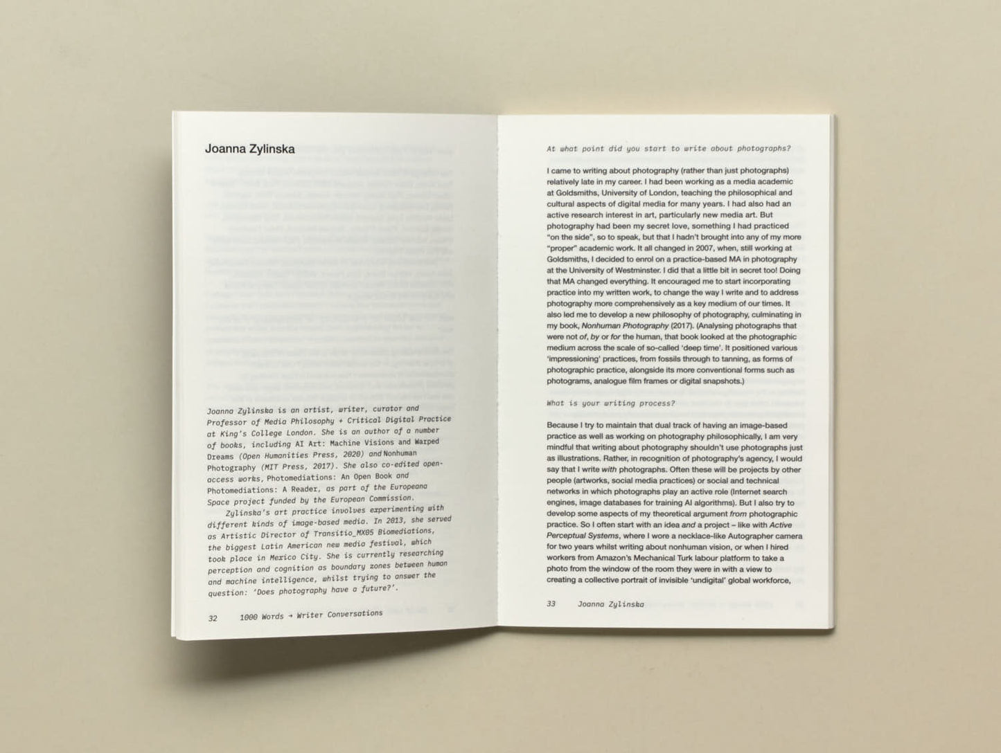 1000 Words, Writer Conversations