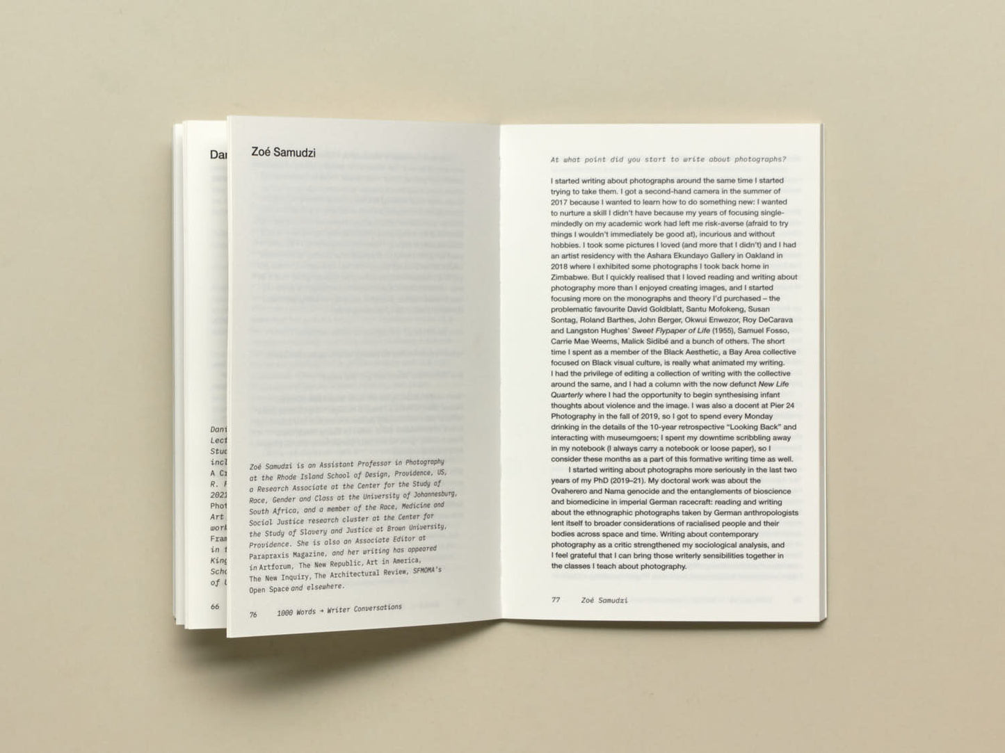 1000 Words, Writer Conversations