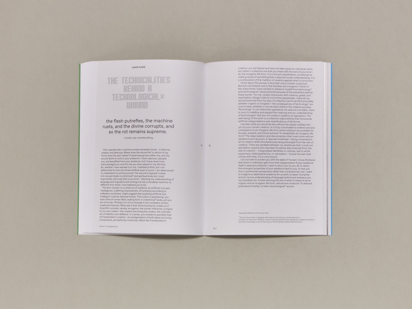 A Book for Disappearance