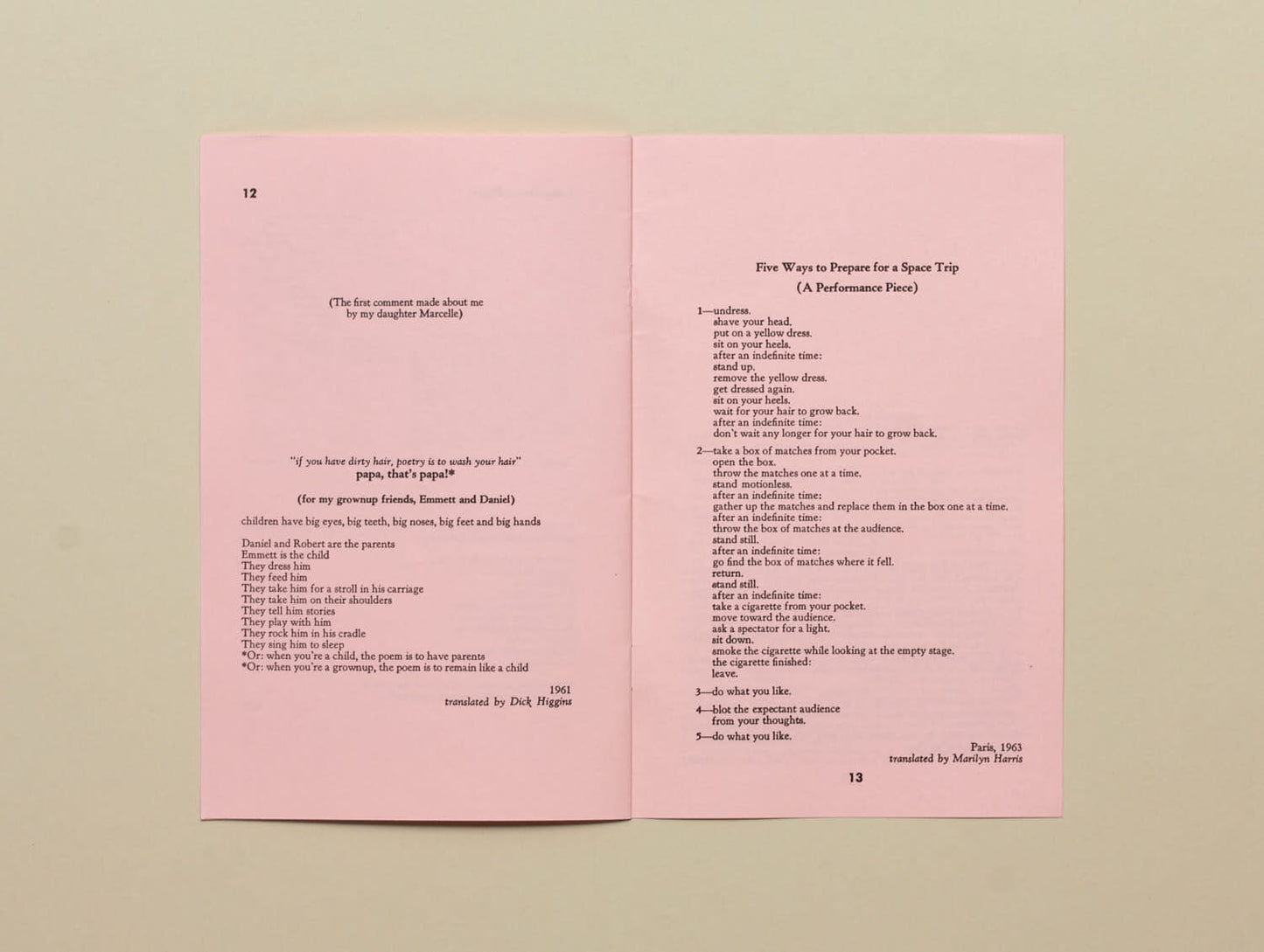 Robert Filliou, Great Bear Pamphlet Series: A Filliou Sampler