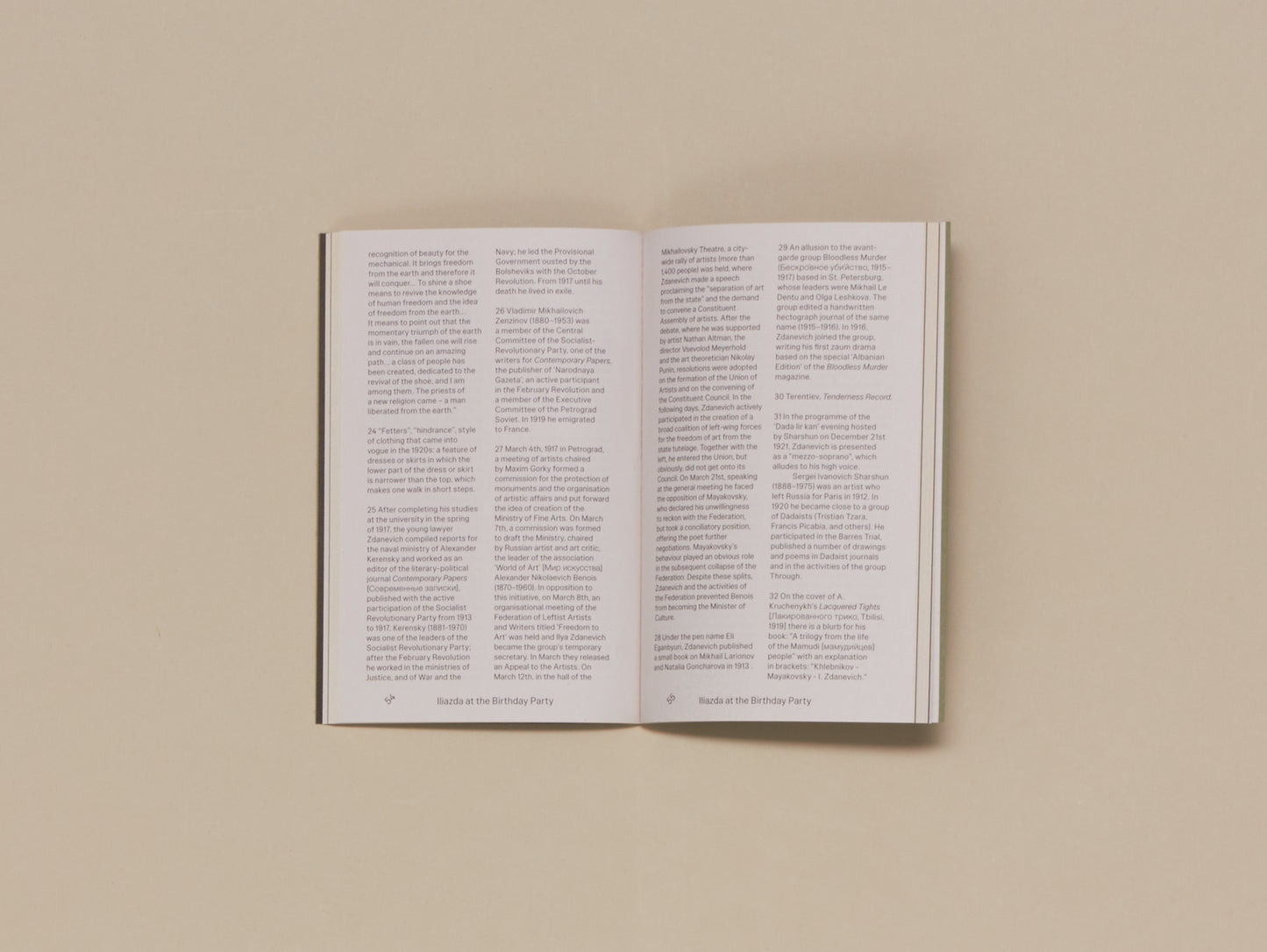 bie bao volume 2: Iliazda at the Birthday Party: Autobiographical Lecture