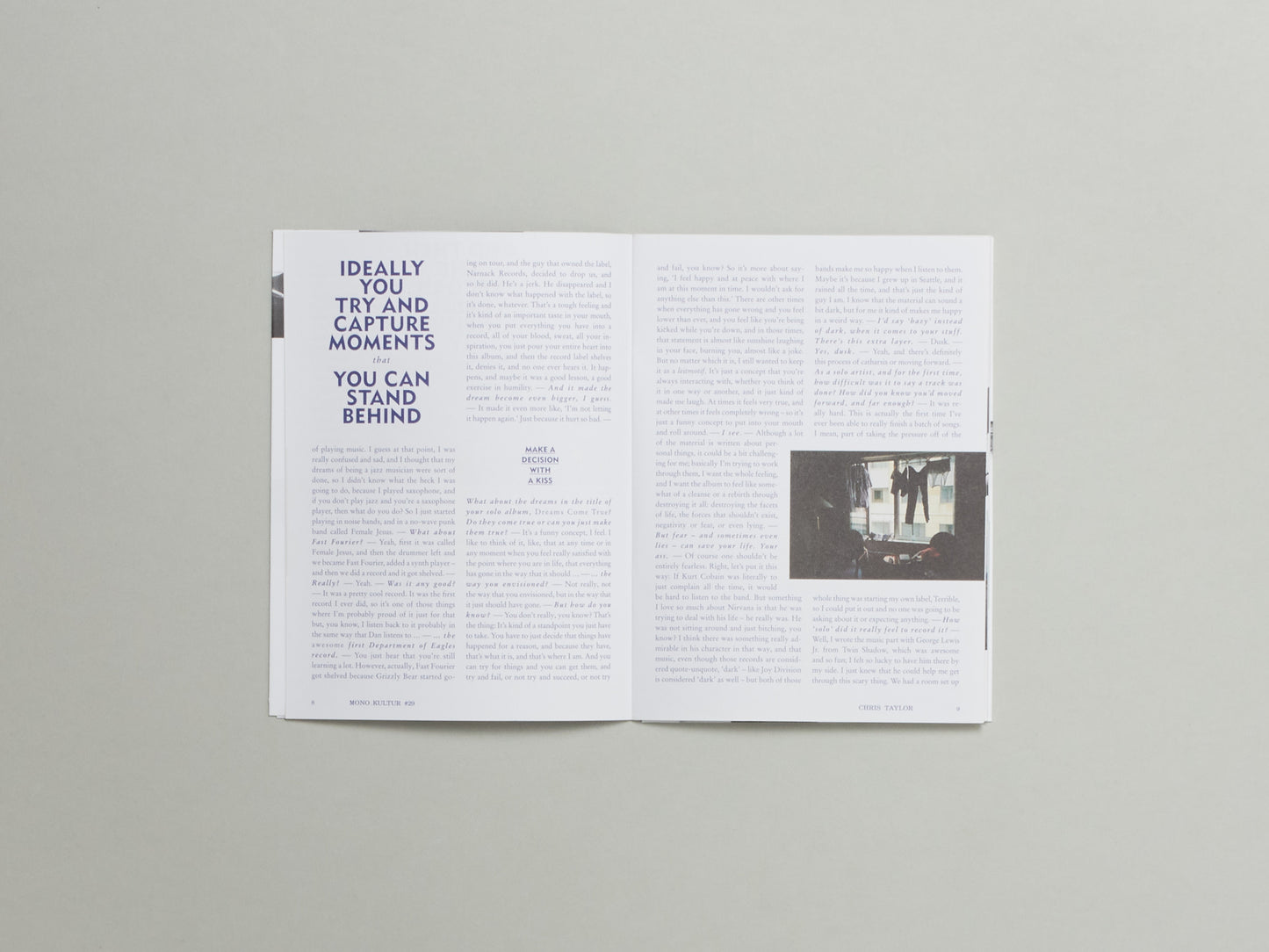 mono.kultur 29 Autumn 2011 Chris Taylor/Grizzly Bear