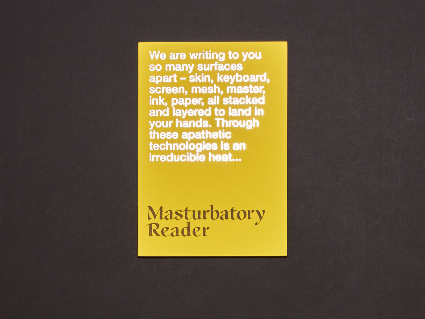 Masturbatory Reader, Second Edition