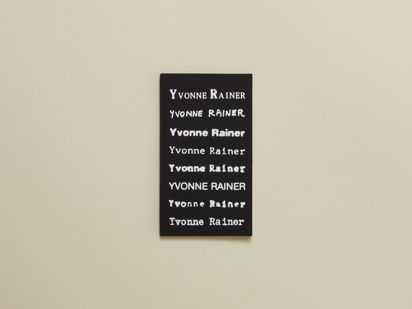 Privilege – Yvonne Rainer Filmography