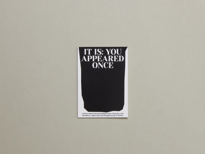 Magdalena Jadwiga Härtelova, It Is: You Appeared Once, A Story about Potential Dimensions, Abortion and the Blurry Appearing and Disappearing of Matter
