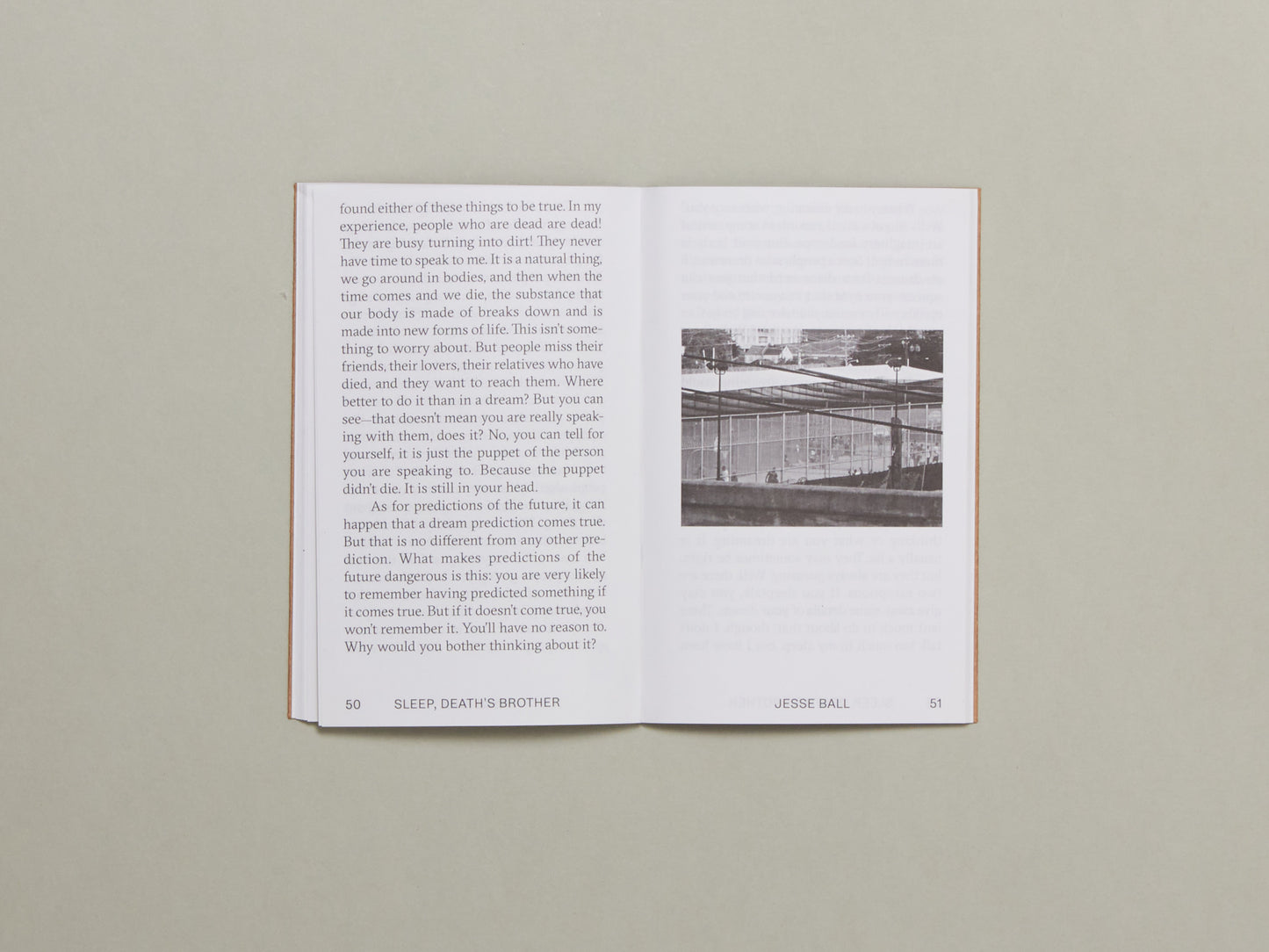 Jesse Ball, Sleep, Death’s Brother