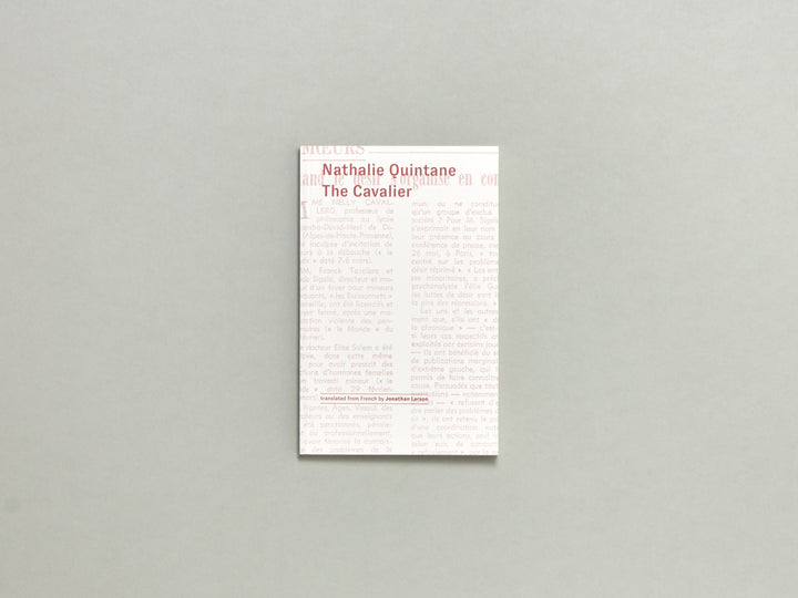 Nathalie Quintane, The Cavalier