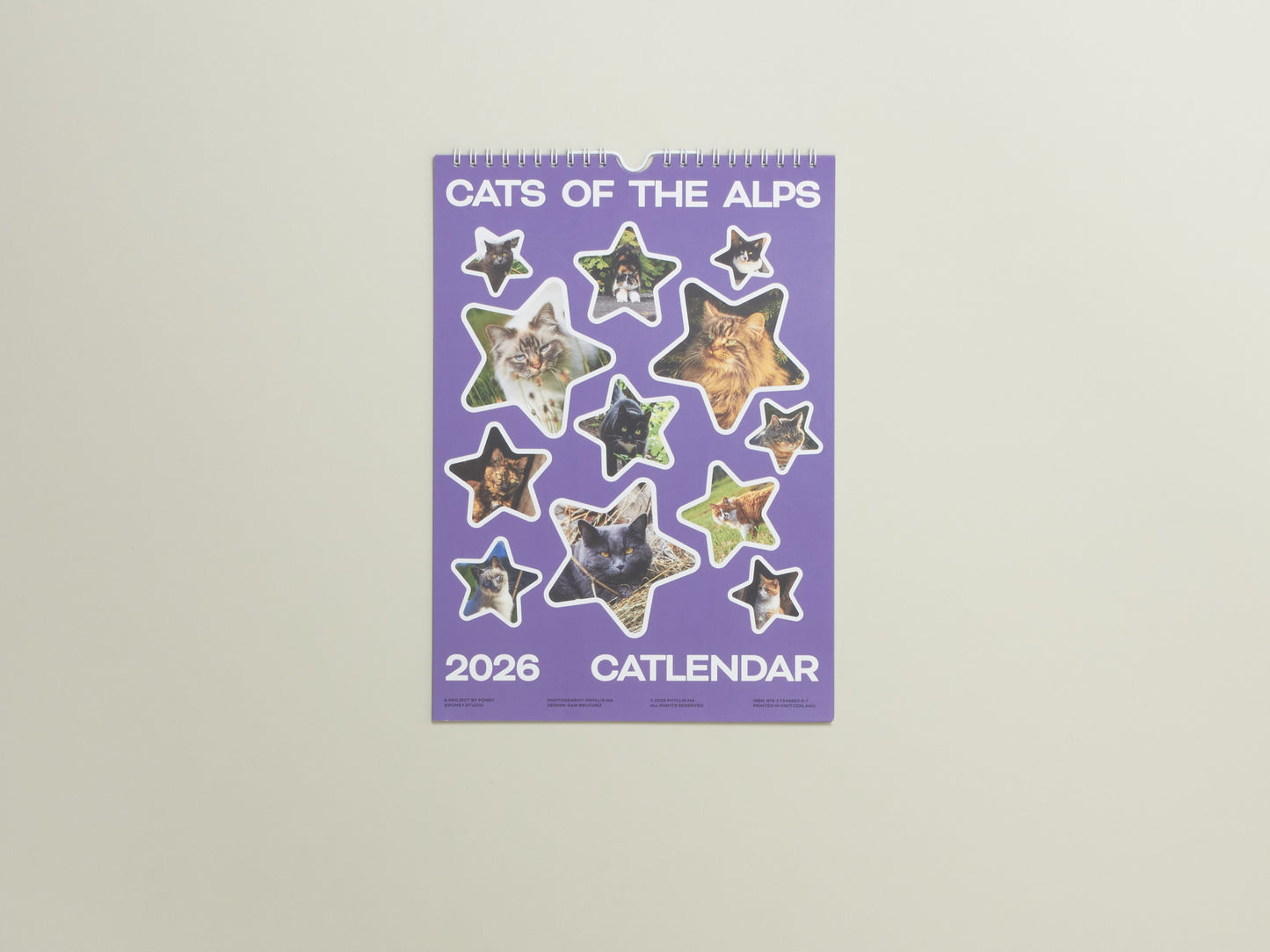 Poney & Phyllis Ma, Cats of the Alps: 2026 Catlendar