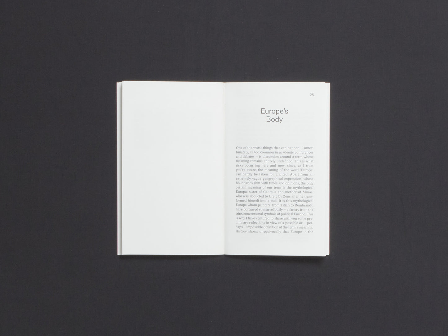 Giorgio Agamben, The Body of Europe