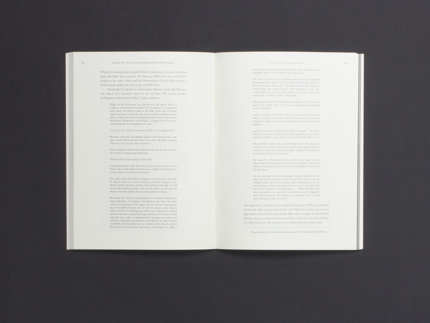 Sam Kunkel, Know Me To Be Your Superior in Everything—Erik Satie & the Metropolitan Church of Art of Jesus the Conductor (Copy)