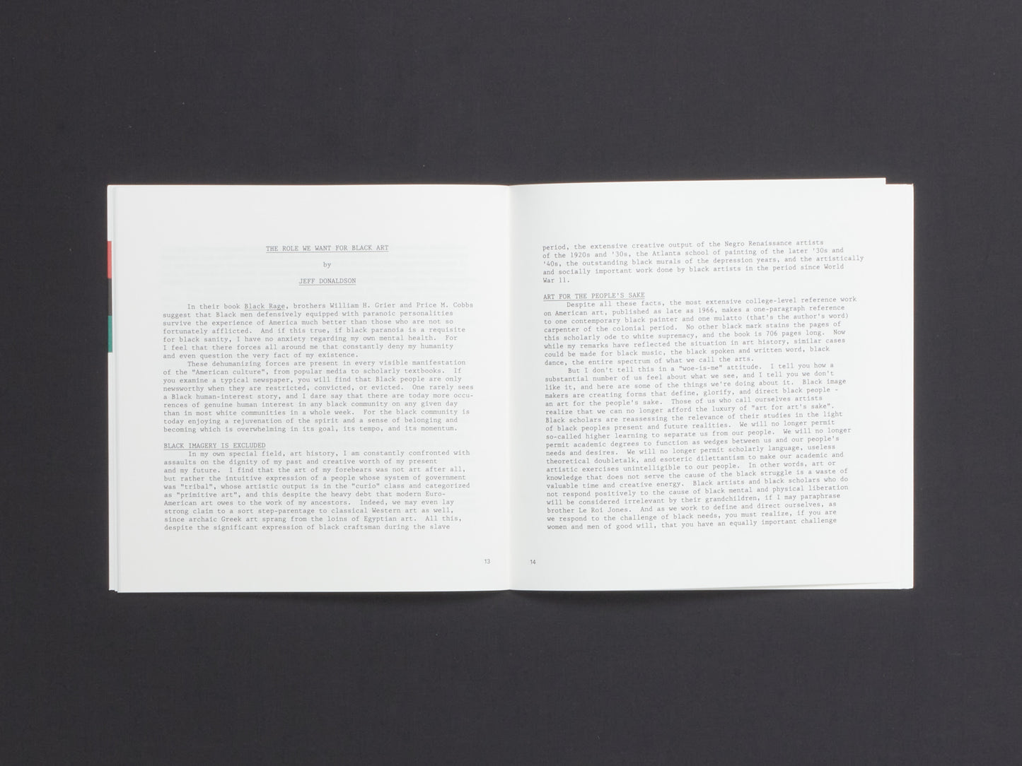 Tom Lloyd, (Ed.), Black Art Notes