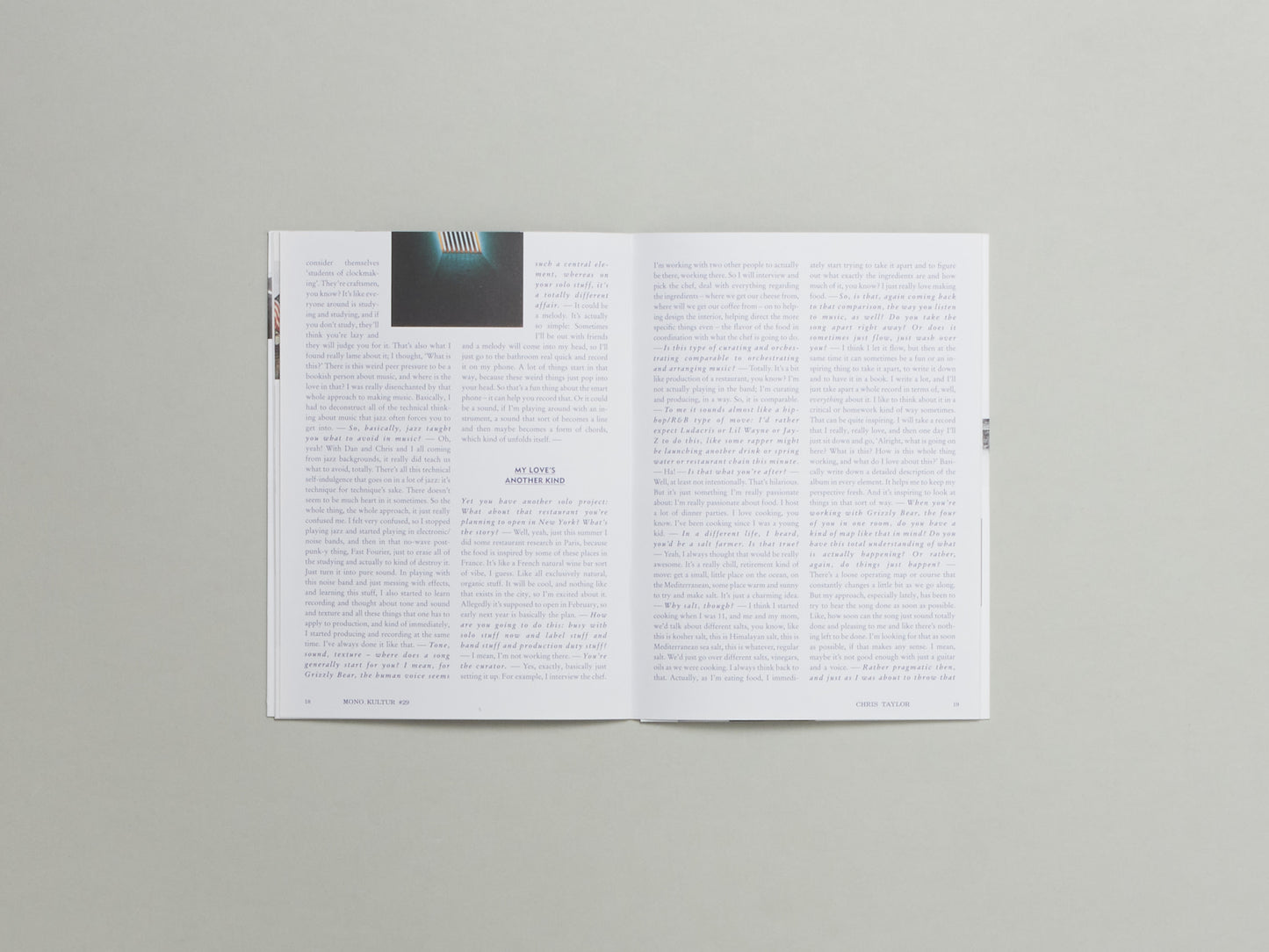 mono.kultur 29 Autumn 2011 Chris Taylor/Grizzly Bear