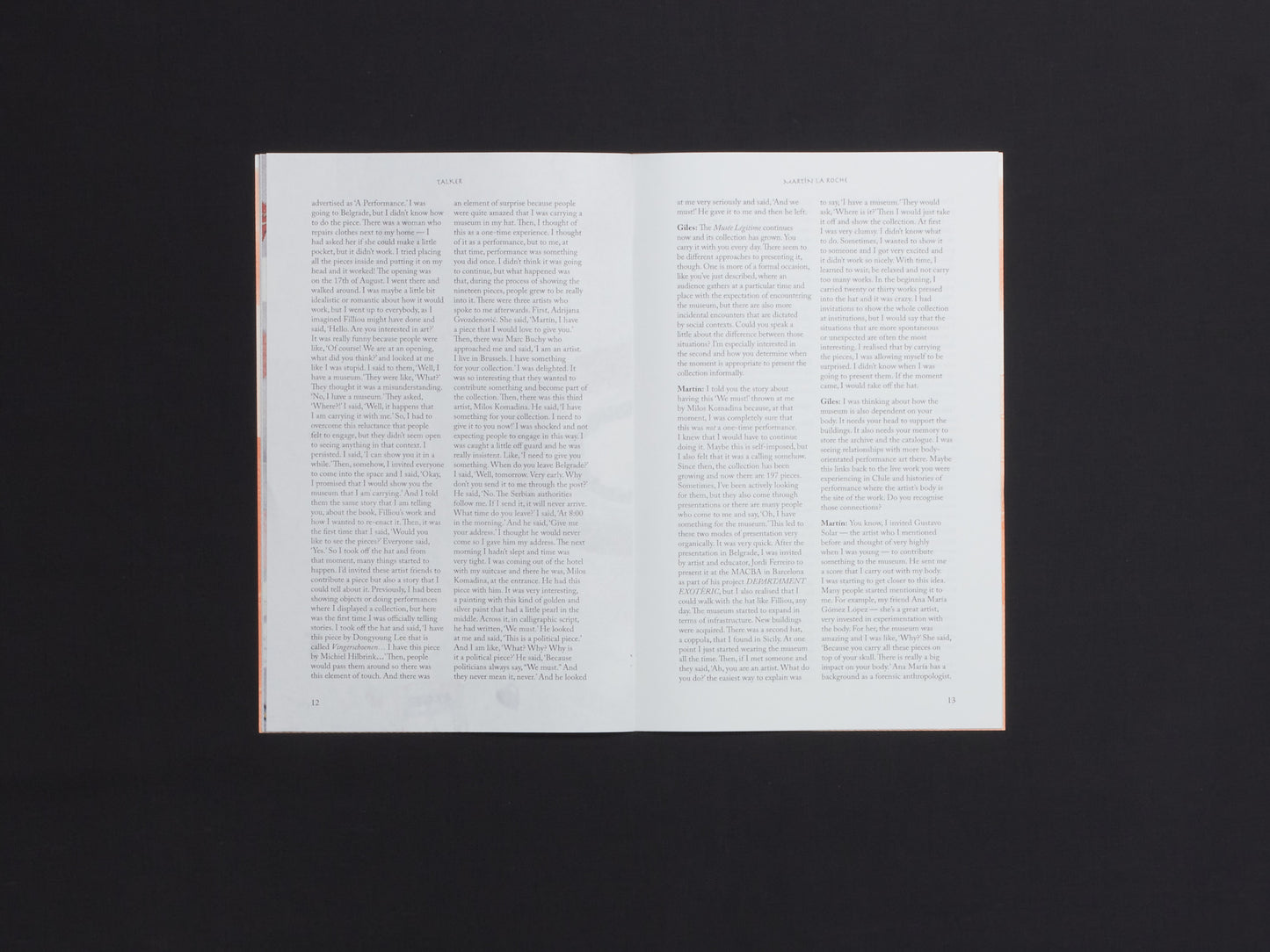 TALKER issue #16 — Martin La Roche