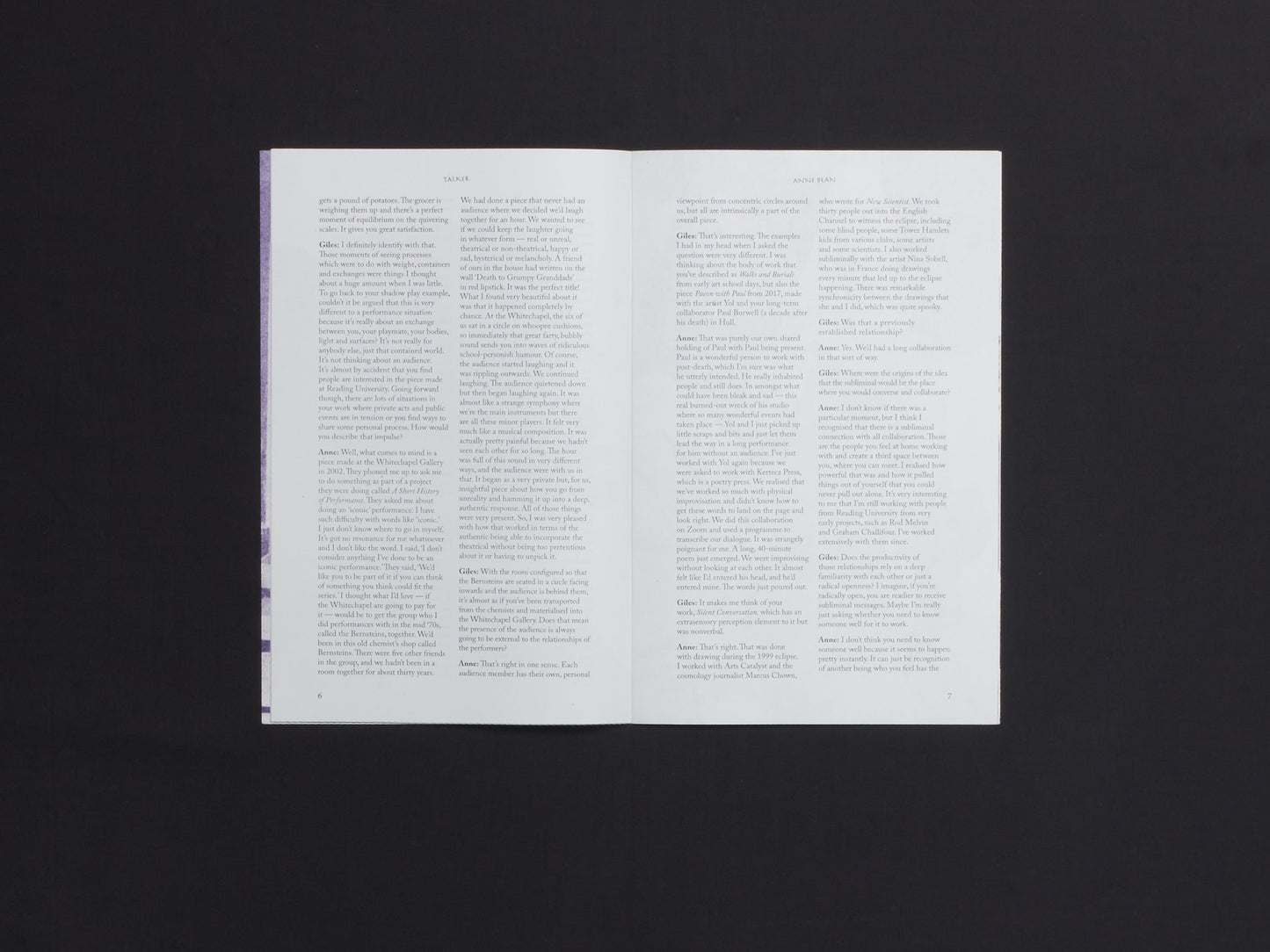 TALKER issue #15 — Anne Bean