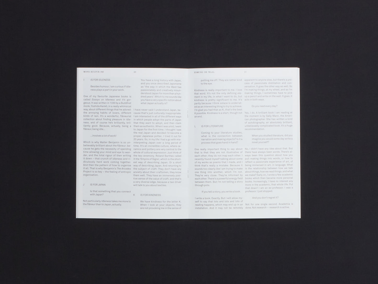 mono.kultur #40 Edmund de Waal