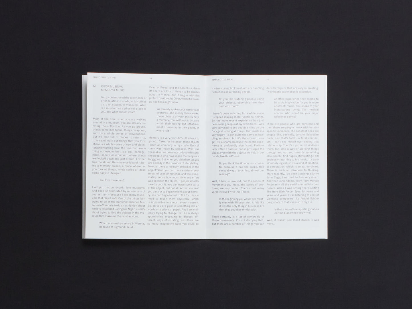 mono.kultur #40 Edmund de Waal