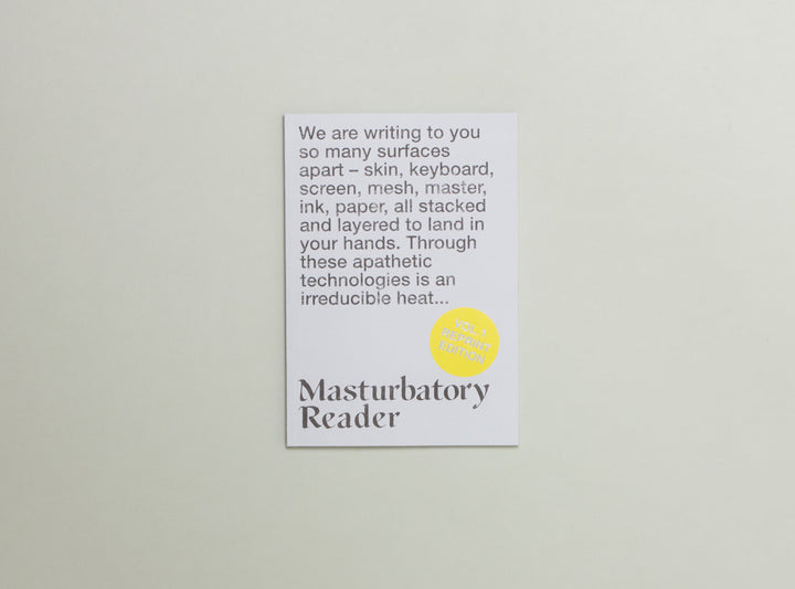 Masturbatory Reader, Reprint Edition