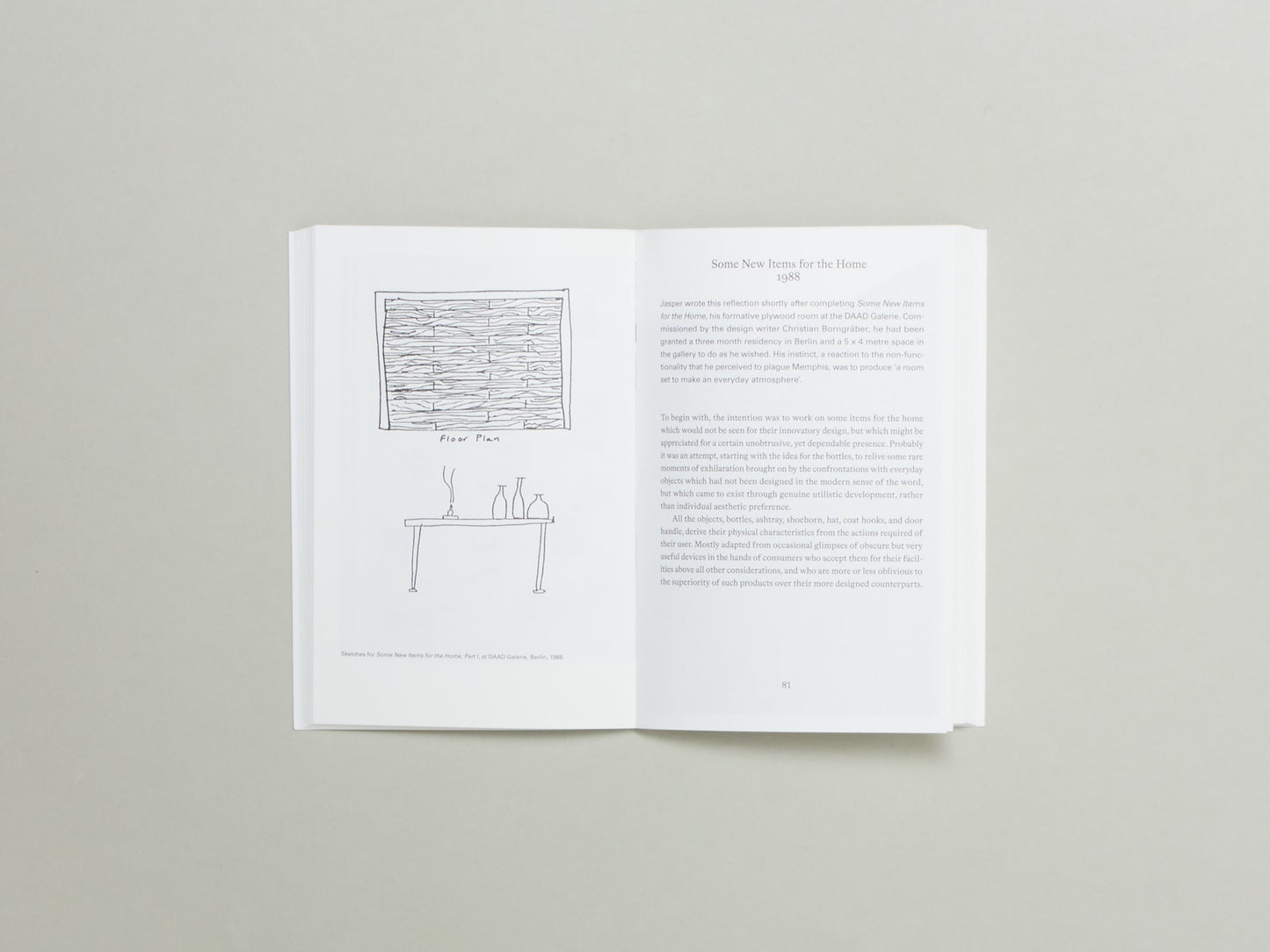 Jasper Morrison, The Unimportance of Form