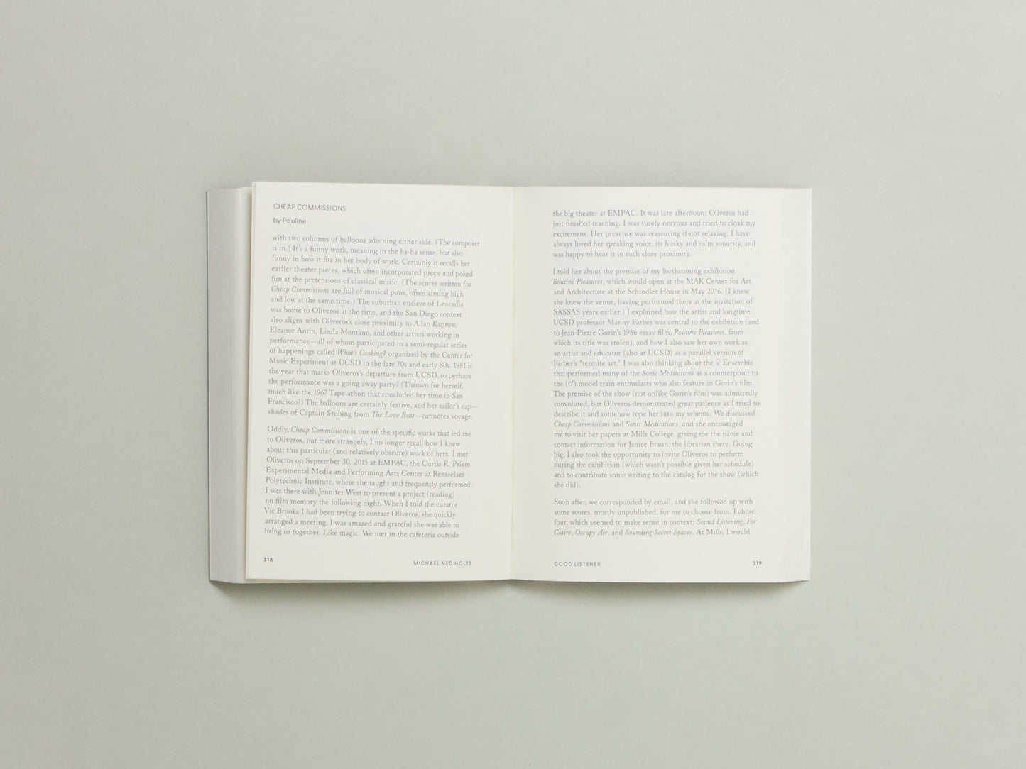 Michael Ned Holte, Good Listener: Meditations on Music and Pauline Oliveros
