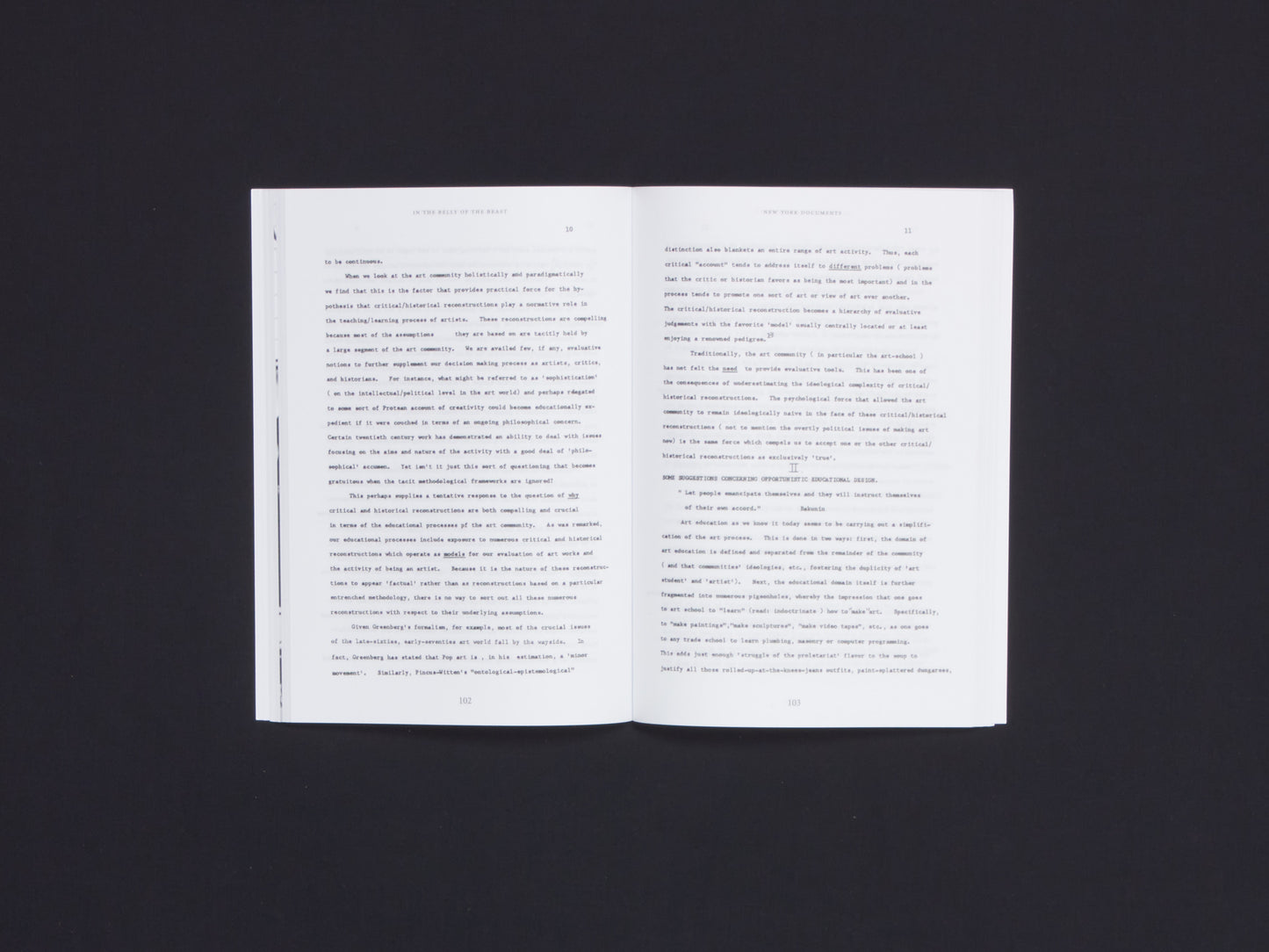 In the Belly of the Beast: Art & Language New York Project 1972-1978