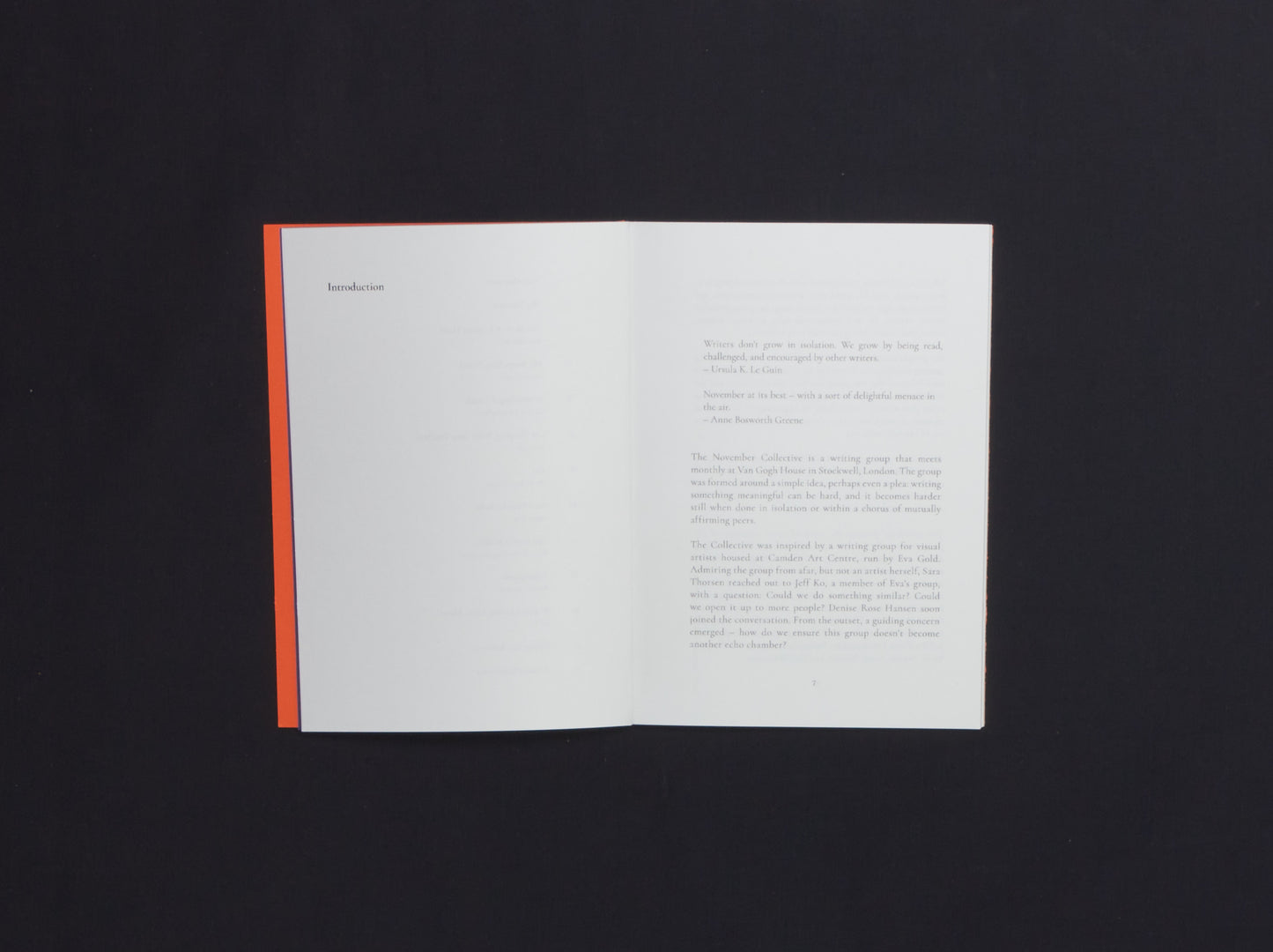 The November Collective, The Writer