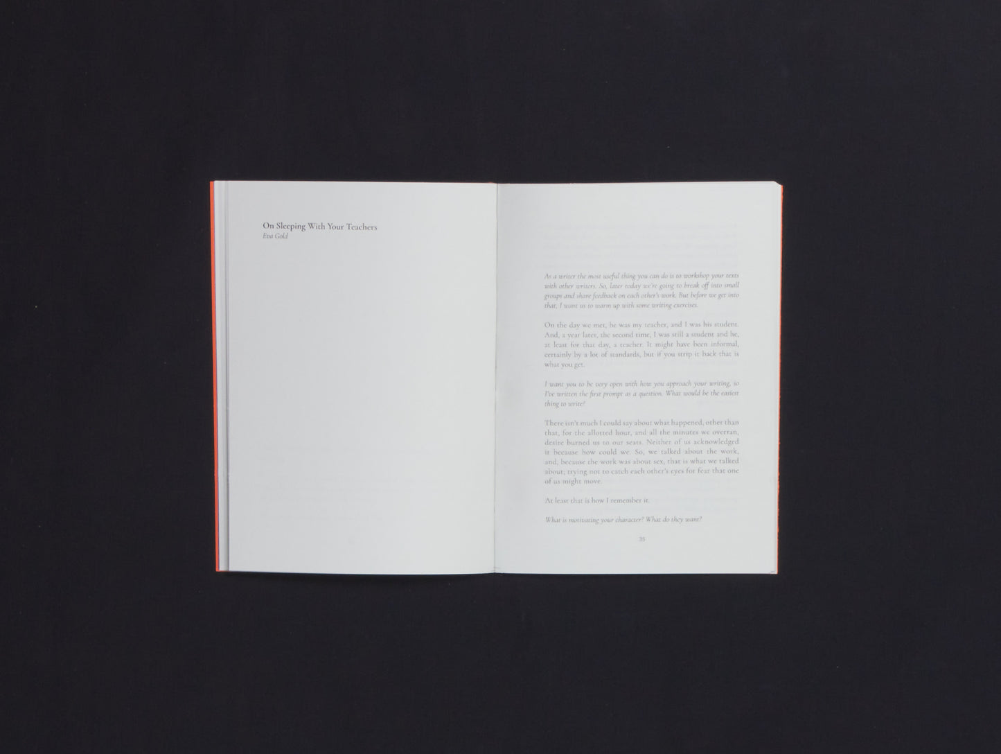 The November Collective, The Writer