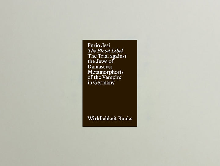 Furio Jesi, The Blood Libel