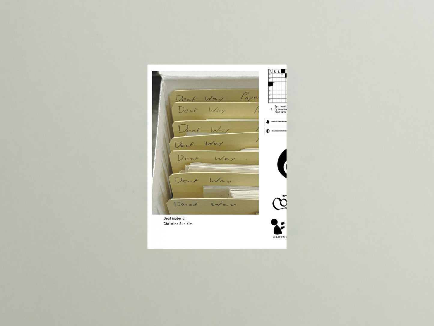 Christine Sun Kim, Deaf Material